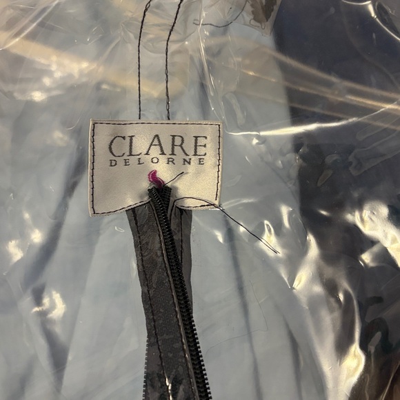 Custom black coat with gold trim full length Y2K medium shoulder pads - Picture 8 of 11